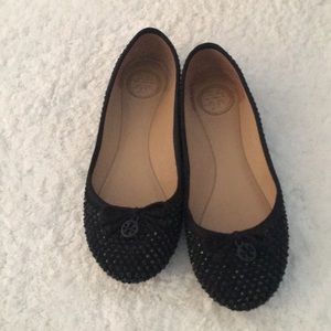 Tory Burch Chelsea Crystal Bling Ballet Lux Flats